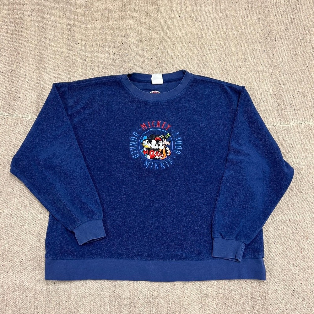 Vintage Mickey Mouse Sweatshirt Mens XL Blue 2000s Disney